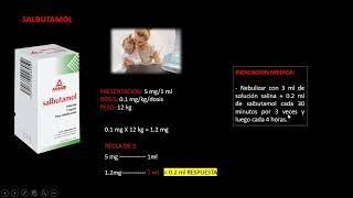 CALCULO DE SALBUTAMOL [upl. by Onilatac]