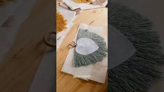 Produção de Folhas em Macramê para um lindo painel macrame macrametutorial artesanato [upl. by Marie-Jeanne974]