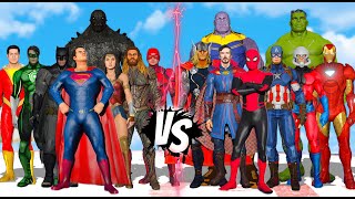 AVENGERS MARVEL COMICS VS JUSTICE LEAGUE DC COMICS  SUPERHEROES REMAKE BATTLE [upl. by Amandie]