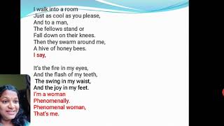 Phenomenal Woman by Maya Angelou [upl. by Mharba212]