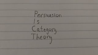 For Rhetoricians Introduction to Category Theory [upl. by Htez]