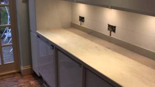 Corian Clam Shell Worktops by Prestige Work Surfaces Ltd in Leeds Yorkshire [upl. by Anahsohs]