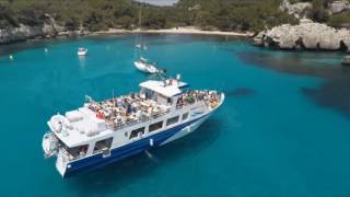 Menorca Blava excursiones en barcoboat trip 2016 [upl. by Huberto]