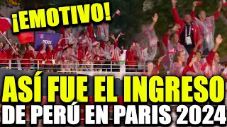 ¡PERÚ EMOTIVO ASI FUE EL IMPRESIONANTE INGRESO DE LA DELEGACION PERUANA EN J OLIMPICOS PARIS 2024 [upl. by Anayrb]