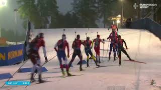 Skiskyting Verdenscup 2425 Løp 3 Stafett Menn Kontiolahti Finland [upl. by Ylrebmit]