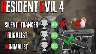 Resident Evil 4  Frugalist Minimalist Silent Stranger TrophyAchievement Guide [upl. by Shurlocke95]