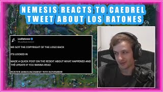 Nemesis Reacts to CAEDREL Tweet About LOS RATONES 👀 [upl. by Maiocco]