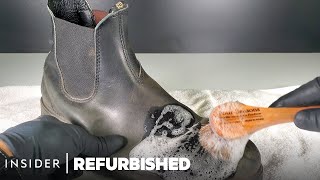 How Faded Blundstone Boots Are Professionally Restored  Refurbished [upl. by Kciv]