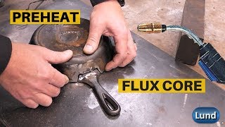 Cast Iron Welding Repair using Flux Core Wire [upl. by Grados]