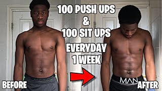 I Did 50 Pushups And 50 Situps Everyday For 7 Days  TRANSFORMATION [upl. by Viviana]