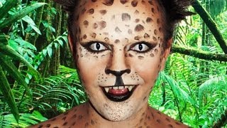 Leopard  Animal Makeup Tutorial [upl. by Elyc]