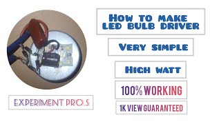 how ti make 9watt led bulb driver 1k led bulb driver banana sikhe video trending [upl. by Ayyn]