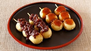 How to Make Dango Japanese Sweet Dumplings Mitarashi and Anko Red Bean Paste Recipe  OCHIKERON [upl. by Nim]