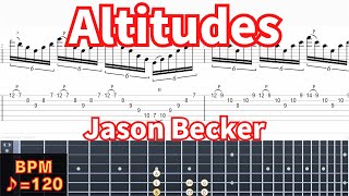 【TAB】Jason Becker  Altitudes Sweep Arpeggios part【Technical Guitar】 [upl. by Haase]