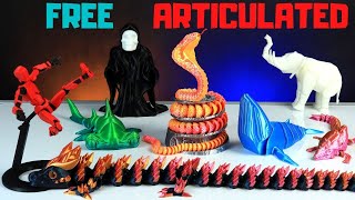 Top 12 FREE ARTICULATED 3D Prints [upl. by Helmer]