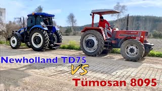 New Holland TD75 Vs Tümosan 8095 Traktör Çekişmeleri [upl. by Ydneh]