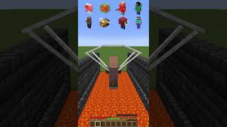 Lava River vs Mob Skills meme minecraft shorts [upl. by Anairo535]