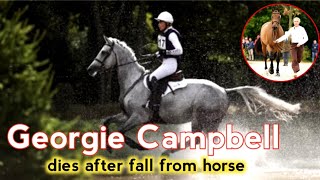 Georgie Campbell dies in fall at devon horse trials competition  Bicton Horse Trials News [upl. by Ryhpez]