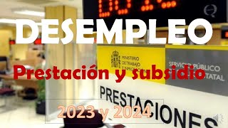 DESEMPLEO prestación y subsidio 20232024 [upl. by Amliv]