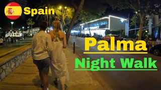 Palmanova Nightlife Mallorca Majorca  Spain 2022  Night Walking Tour 4k [upl. by Rolandson]