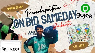 Pendapatan on bid gojek 🟢 gosend Multi dan Sameday [upl. by Nonnelg]