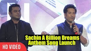 Sachin A Billion Dreams Anthem Song Launch  Sachin Tendulkar AR Rahman Sukhwinder Singh [upl. by Atilahs]