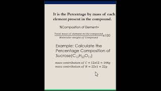 Percentage composition of Compound percentagecompositionHow to find Percentage Compositionshorts [upl. by Acimehs410]