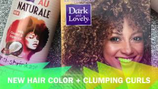 Dark amp Lovely new hair color ColorGloss In Golden Brown  Clumping Curls [upl. by Onahpets]