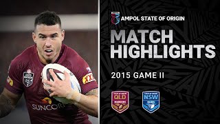 QLD Maroons v NSW Blues Match Highlights  Game II 2015  State of Origin  NRL [upl. by Justina]