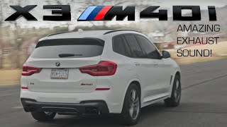 THE BEST X3X4 M40i SOUND BMW X3 M40i with Valvetronic Designs Exhaust  Stock Downpipes [upl. by Tarah]