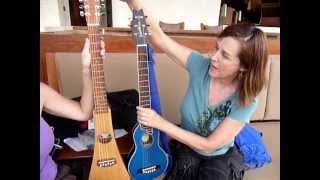 Martin and Washburn travel guitar comparison by Jana Stanfield [upl. by Dnalor]