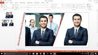 MS PowerPoint Tutorial how to cut out an image remove and delete background [upl. by Swerdna]