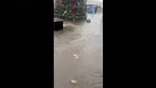 Flooding at Bradys Restaurant in Boothbay Harbor [upl. by Neirod]