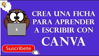 Crea fichas de trabajo con CANVA [upl. by Eecart421]