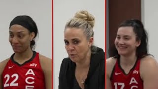 Aja Wilson Megan Gustafson and HC Becky Hammon Speak after the Las Vegas Win Over The Chicago Sky [upl. by Rol]