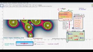 Plotter des elektrischen Feldes von Punktladungen Äquipotentiallinien amp quotÄquifeldstärkelinienquot [upl. by Aihsei341]