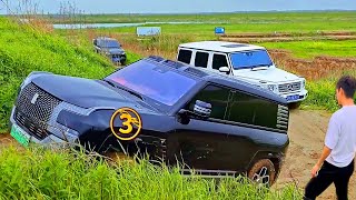 Land Rover Defender 110 30L vs Mercedes G500 40T V8 and BYD U8 EV 1200HP PK Offroad [upl. by Dyrraj]