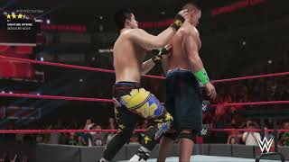 WWE 2K19TJP Wins Table Match Against John Cena At Elimination Chamber [upl. by Ariamat23]