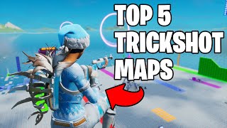 Top 5 BEST Fortnite Trickshot Maps with CODES 3 insane [upl. by Lleznov]