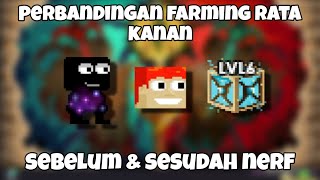 Perbandingan Farmingan Sebelum amp Sesudah Nerf Extra Blocks  Growtopia [upl. by Garin]