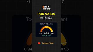 What is PCR value in option trading  Put Call Ratio shortvideo [upl. by Salvatore]