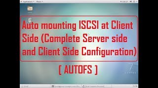 How to auto mount iscsi target disk in Centos 7 Redhat 7 automounting [upl. by Anton]