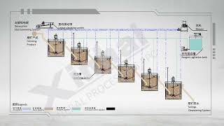 Leaching tank flow process CIP CIL [upl. by Secnirp]