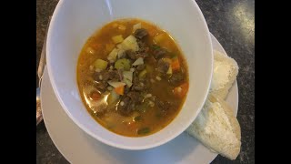 Beef Barley Soup  Bonitas Kitchen [upl. by Lednahs51]