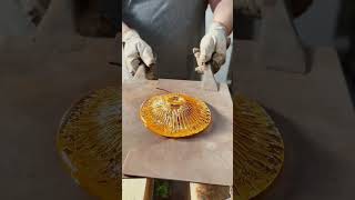 24 krt gold sylcom light glass art 👍 handmade art satisfying gold video shorts glassart [upl. by Luciana]