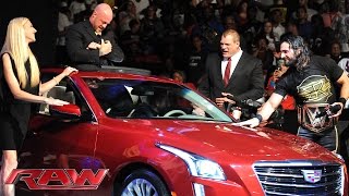 Seth Rollins gives gifts to Kane and JampJ Security Raw June 29 2015 [upl. by Gardner244]