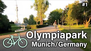 ⁴ᴷ³⁰ 🚲 Cycling in Munich Olympiapark SchwabingWest — 1 — June 24 2020 [upl. by Arahas]