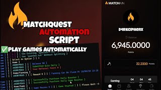 MatchQuest Automation Script No Login Required Auto Complete Tasks Auto Play Games amp More [upl. by Annairt]