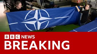 Sweden formally joins Nato military alliance  BBC News [upl. by Rattan]