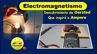 Experimentos de electromagnetismo de Oersted y Ampere  El Aula Virtual de makordoba [upl. by Alrahs877]